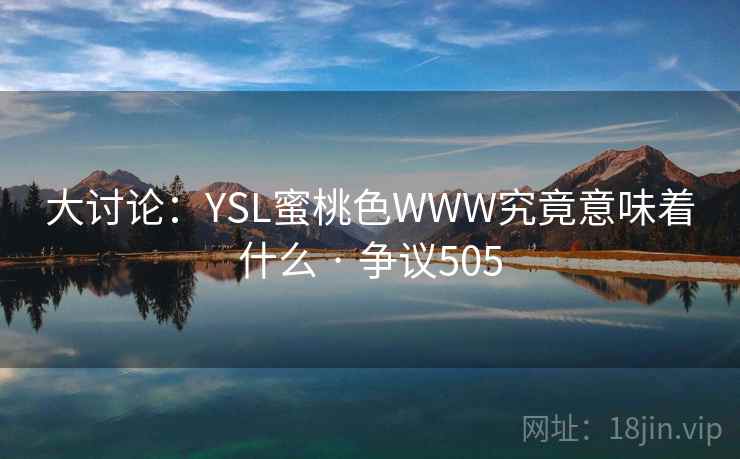 大讨论：YSL蜜桃色WWW究竟意味着什么 · 争议505